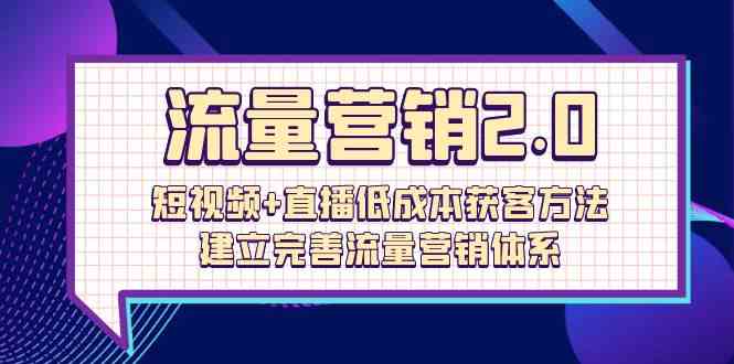 (10114期)流量-营销2.0:短视频+直播低成本获客方法,建立完善流量营销体系(72节)-财富区