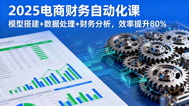 2025电商财务自动化课,模型搭建+数据处理+财务分析,效率提升80%-财富区