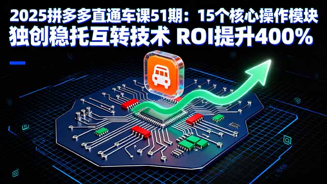 2025拼多多直通车课51期:15个核心操作模块 独创稳托互转技术 ROI提升400%-财富区
