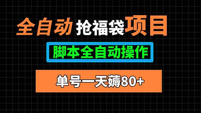 全自动抢福袋项目,单号一天80+脚本全自动操作-财富区
