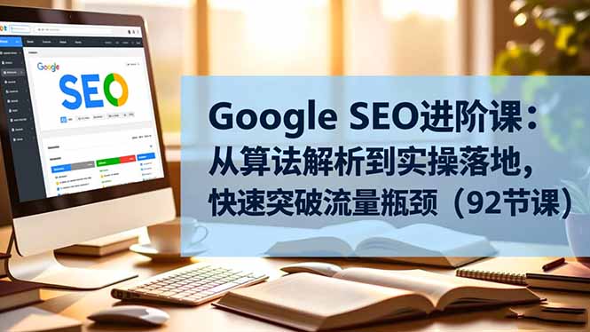 Google SEO进阶课:从算法解析到实操落地,快速突破流量瓶颈(92节课)-财富区